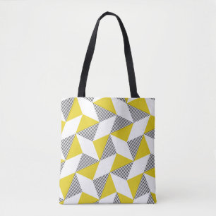 Seamless geometric pattern with triangles,rhombus tote bag