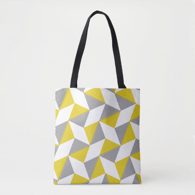 Seamless geometric pattern with triangles,rhombus  tote bag (Front)
