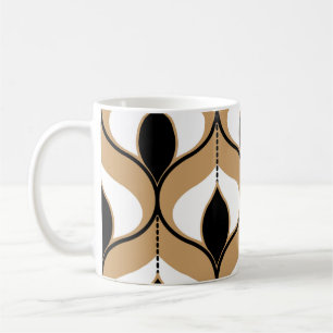 Seamless geometric pattern with wavy lines. art. coffee mug