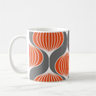 Seamless geometric pattern with wavy lines. art.  coffee mug