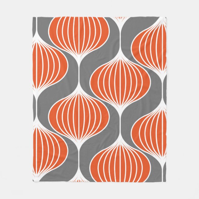 Seamless geometric pattern with wavy lines. art.  fleece blanket (Front)