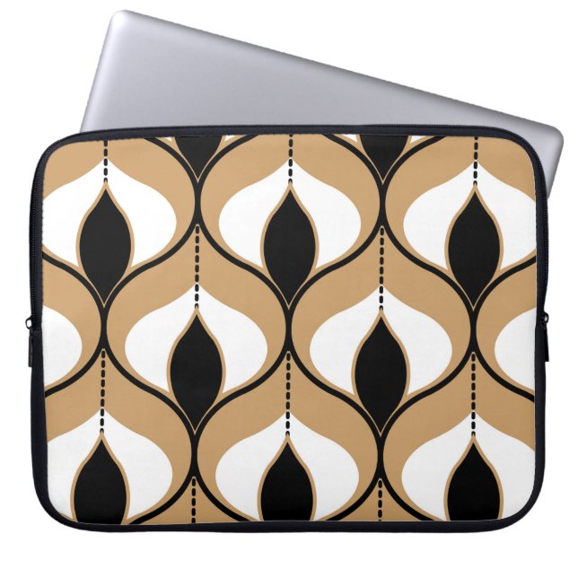 Seamless geometric pattern with wavy lines. art.  laptop sleeve (Front)