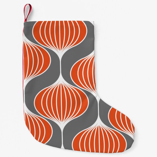 Seamless geometric pattern with wavy lines. art.  small christmas stocking (Front)