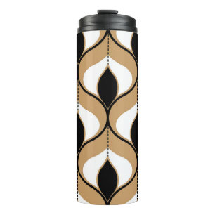 Seamless geometric pattern with wavy lines. art.  thermal tumbler