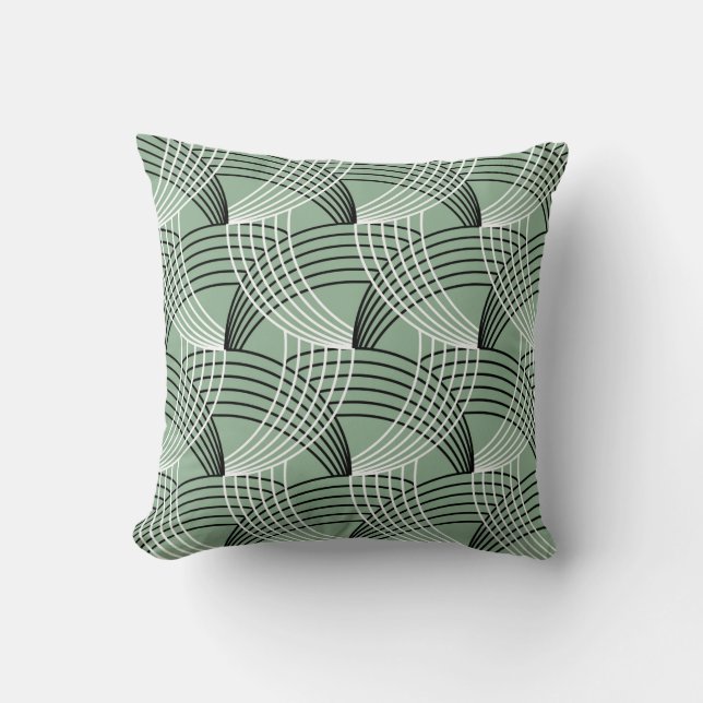Seamless geometric pattern with wavy lines cushion (Front)