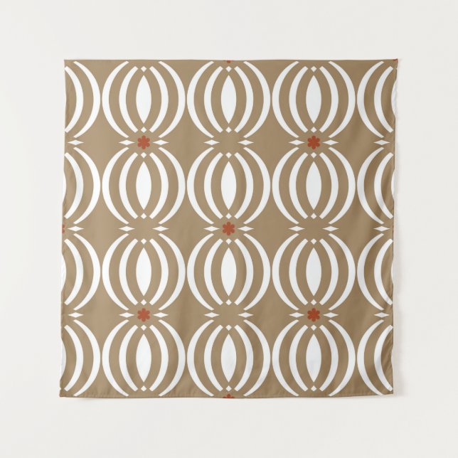 Seamless geometric pattern with wavy lines tapestry (Front)