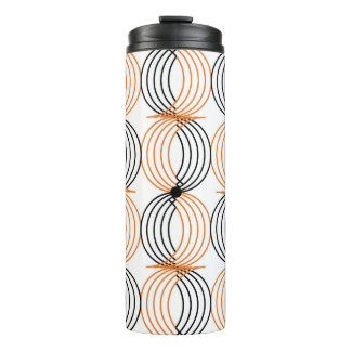 Seamless geometric pattern with wavy lines thermal tumbler