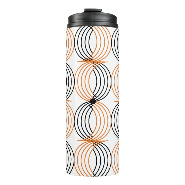 Seamless geometric pattern with wavy lines thermal tumbler (Front)