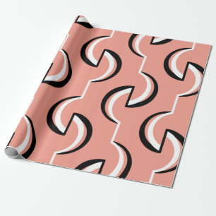 Seamless geometric pattern with wavy lines wrapping paper