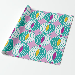 Seamless geometric pattern with wavy lines wrapping paper
