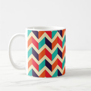 Seamless geometric pattern with zigzags background coffee mug