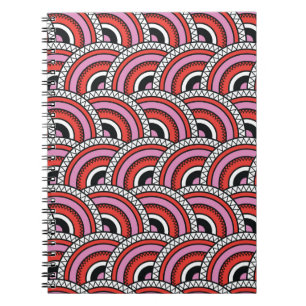 seamless geometric retro pattern notebook