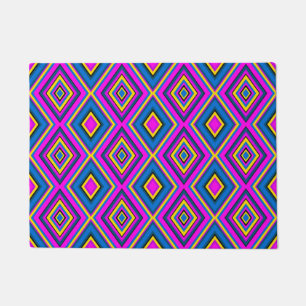 Seamless geometric rhombus shapes modern trendy de doormat