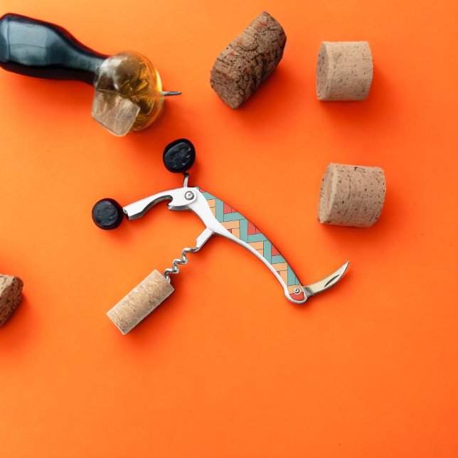 Seamless Geometric Shape Pattern Corkscrew (Corkscrew Bottle Opener)