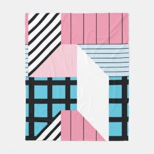 Seamless Geometric Shapes Pattern. Fleece Blanket