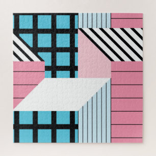 Seamless Geometric Shapes Pattern. Jigsaw Puzzle