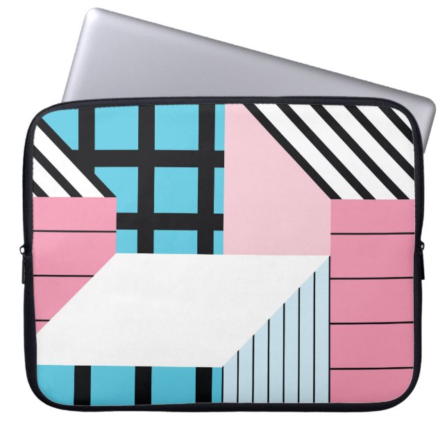 Seamless Geometric Shapes Pattern. Laptop Sleeve (Front)
