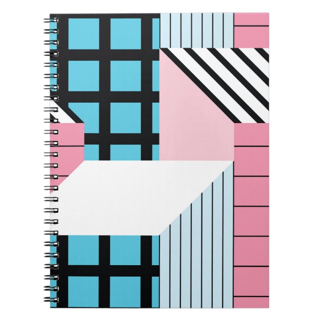Seamless Geometric Shapes Pattern. Notebook (Front)