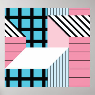 Seamless Geometric Shapes Pattern. Poster