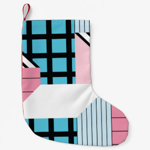 Seamless Geometric Shapes Pattern. Small Christmas Stocking