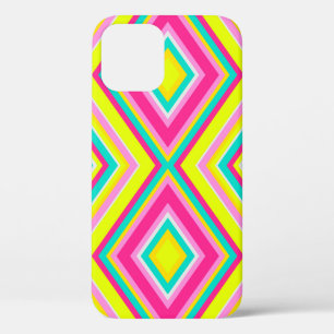 Seamless geometrical modern shapes triangles brigh iPhone 12 case
