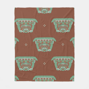 Seamless geometrical pattern with tribal motifs. H Fleece Blanket