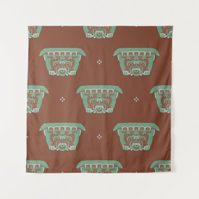 Seamless geometrical pattern with tribal motifs. H Tapestry (Front)
