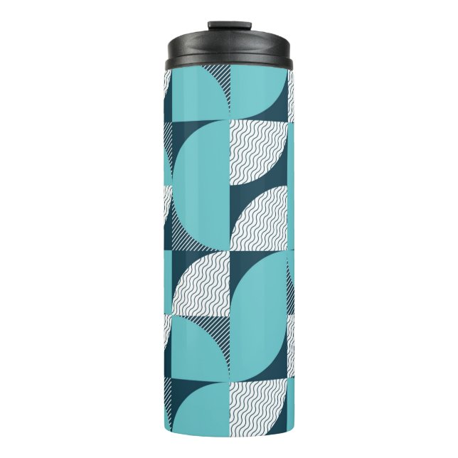 Seamless geometrical shape pattern thermal tumbler (Front)