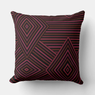 Seamless geometrical shpae rhombus lines pink brow cushion