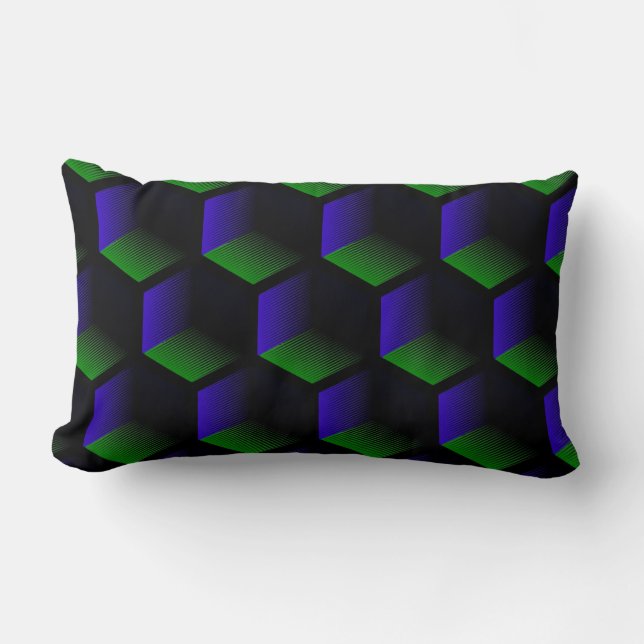seamless geometrical square  lumbar cushion (Front)