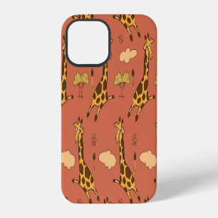 Seamless Giraffe Pattern Vintage Illustration iPhone 12 Case