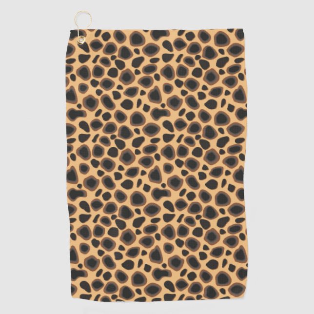 Seamless Giraffe Skin Pattern Golf Towel (Front)