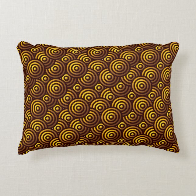 Seamless Gold Pattern Decorative Cushion (Front)