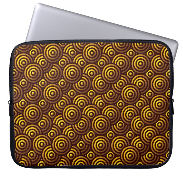 Seamless Gold Pattern Laptop Sleeve (Front)