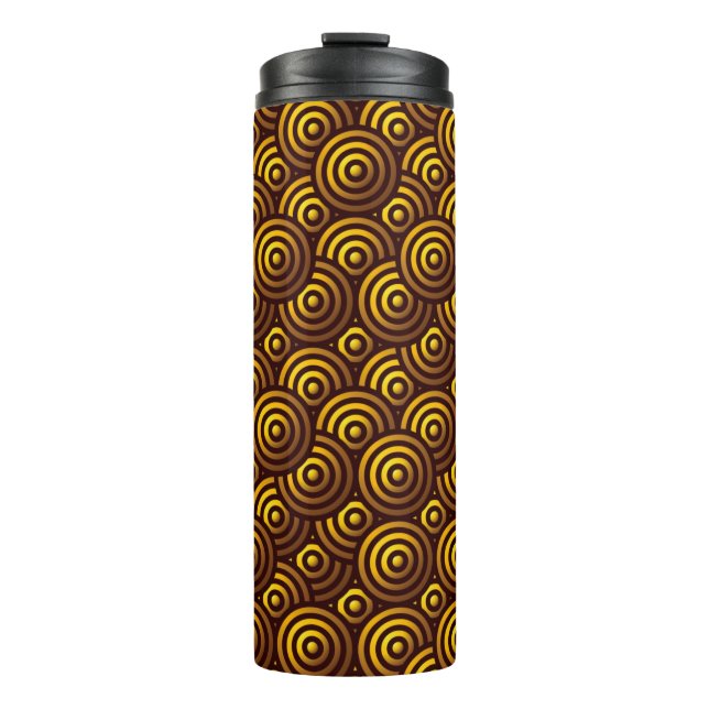 Seamless Gold Pattern Thermal Tumbler (Front)