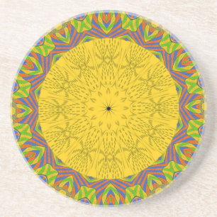 Seamless Golden ornamental. Coaster
