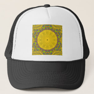 Seamless Golden ornamental. Trucker Hat