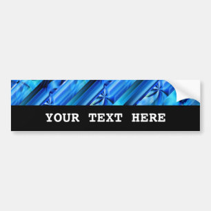 Seamless Graphic Design - blue black I Bumper Sticker