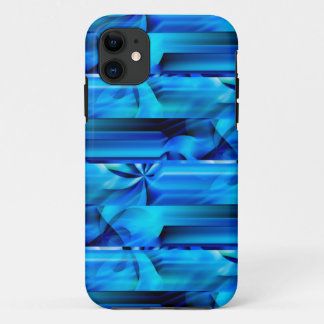Seamless Graphic Design - blue black I iPhone 11 Case