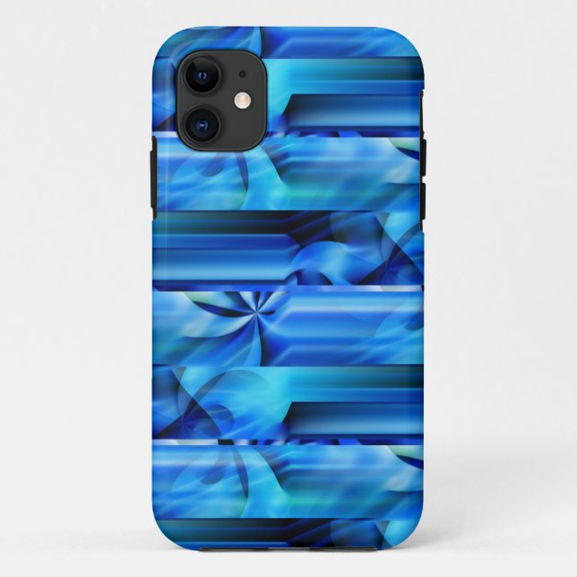 Seamless Graphic Design - blue black I Case-Mate iPhone Case (Back)