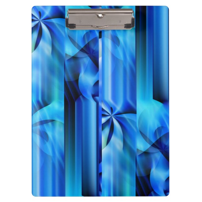 Seamless Graphic Design - blue black I Clipboard (Front)