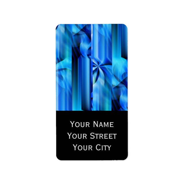 Seamless Graphic Design - blue black I Label (Front)
