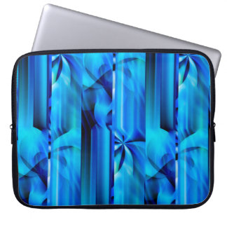 Seamless Graphic Design - blue black I Laptop Sleeve