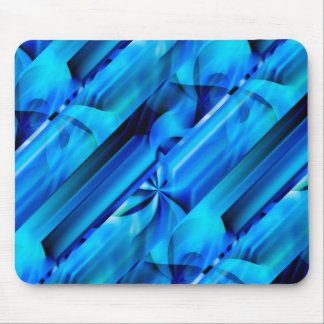 Seamless Graphic Design - blue black I Mouse Pad
