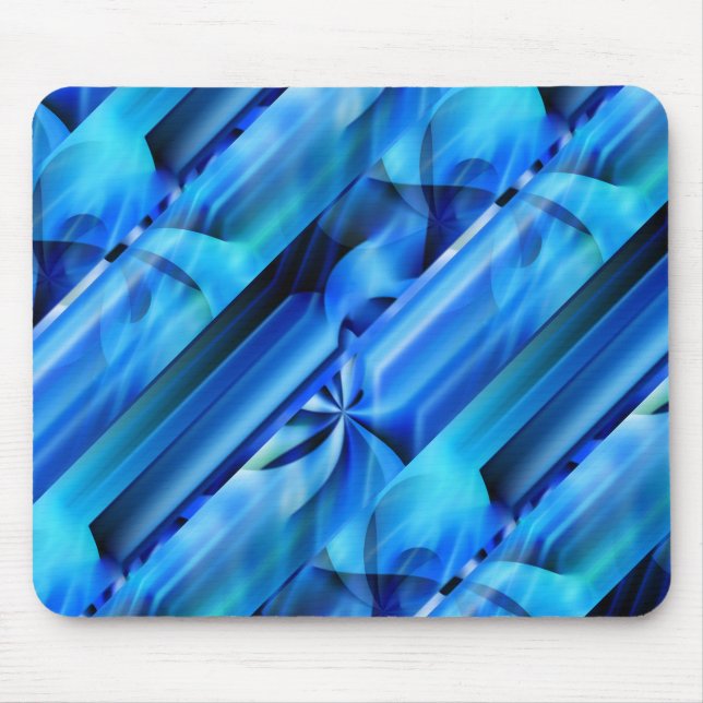 Seamless Graphic Design - blue black I Mouse Pad (Front)