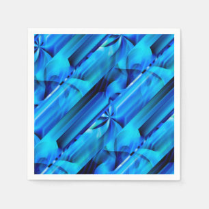 Seamless Graphic Design - blue black I Napkin