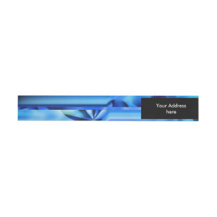 Seamless Graphic Design - blue black I Wraparound Address Label