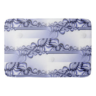Seamless Graphic Design - blue white I Bath Mat