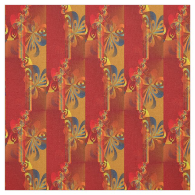 Seamless Graphic Design - red orange I Fabric (Swatch)