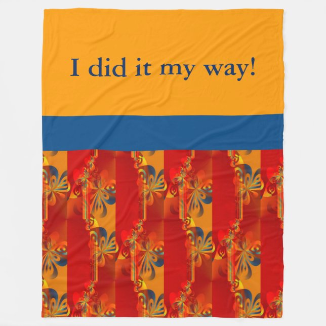 Seamless Graphic Design - red orange I Fleece Blanket (Front)